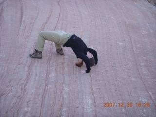 Zion National Park - slickrock - gymnastic girl