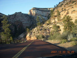 Zion National Park - driving on the road