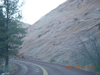 406 6cw. Zion National Park - driving on the road