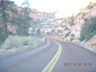 410 6cw. Zion National Park - driving on the road