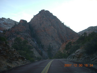 Zion National Park - driving on the road