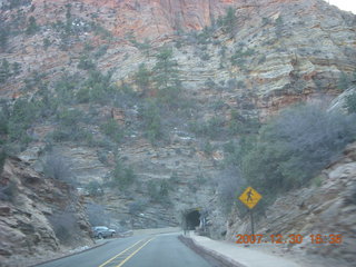 Zion National Park - driving on the road