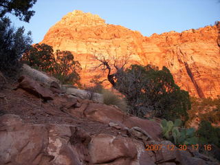 Zion National Park - driving on the road - big not-quite arch