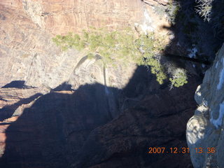 Zion National Park - low-light, pre-dawn Virgin River walk - 'Deepening Canyon' sign
