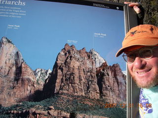 Zion National Park - Patriarchs - sign - Adam