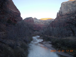 Zion National Park - sunset along the Virgin River