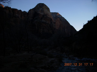 Zion National Park - sunset along the Virgin River