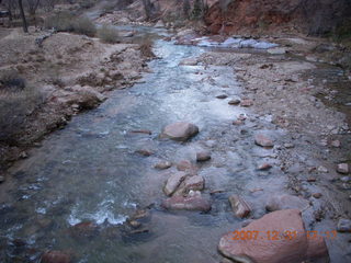 Zion National Park - sunset along the Virgin River