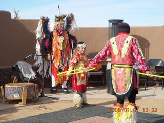 49 6d1. Grand Canyon West - native dancers in Skywalk area