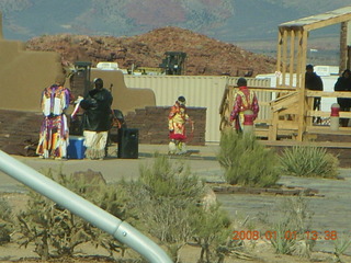 63 6d1. Grand Canyon West - dancers in Skywalk area