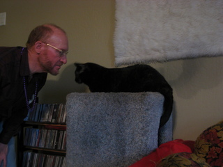 Sonia's pictures - Adam and his cat Maria - (cat)