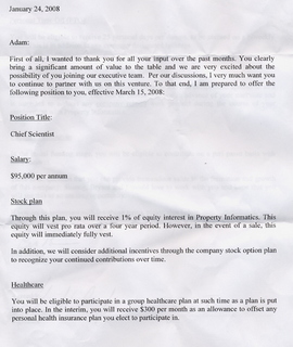 PI job letter page 1