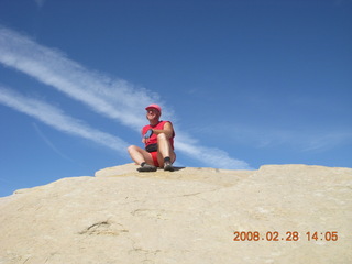 801 6eu. Zion National Park - Angels Landing hike - Adam at the top