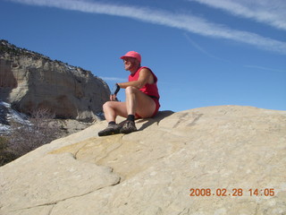 802 6eu. Zion National Park - Angels Landing hike - Adam at the top