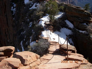 86 6eu. Zion National Park - Angels Landing hike - chains