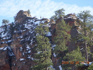 89 6eu. Zion National Park - Angels Landing hike - other hikers in the distance