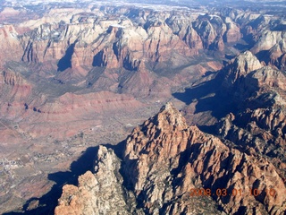 80 6f1. aerial - Utah near Zion National Park