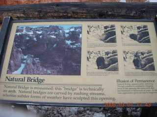 397 6f1. Bryce Canyon - Natural Bridge sign