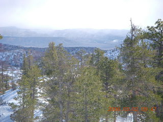 129 6f2. Bryce Canyon - Queens Garden hike - mountain obscuration clouds