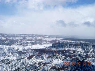 aerial - Bryce Canyon - mountain obscuration clouds