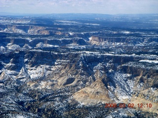 159 6f2. aerial - Bryce Canyon - mountain obscuration clouds