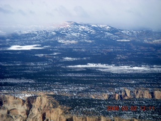 162 6f2. aerial - mountain obscuration clouds