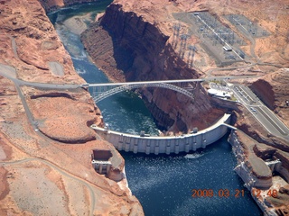 Lake Powell region -- aerial -- Glen Canyon dam