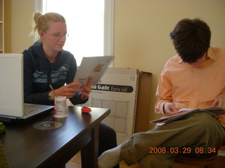 Janet, top of Tony's head