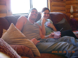 26 6gs. Dustin and Marcelle at Kathe's place