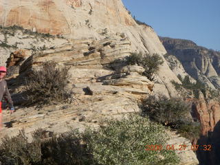 830 6gt. Zion National Park - Angels Landing hike - at the top - Adam (where's Waldo?)