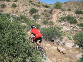 Windgate hike - mountain biker - Beth and Michael photo