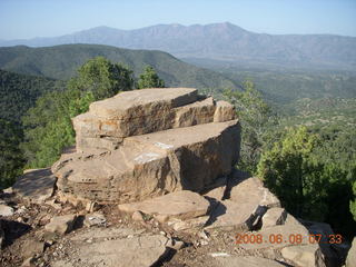aerial - Pinnacle Peak with its summer-sunrise shadow