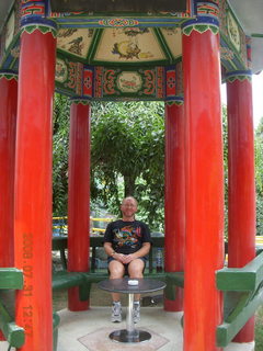 eclipse - Jiuquan - Adam in hotel garden