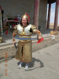 eclipse - Jiuquan park - local person and Adam