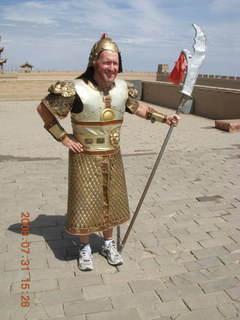 eclipse - Jiayuguan - Great Wall - Adam in armor