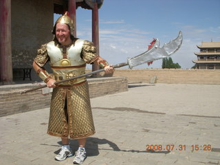 eclipse - Jiayuguan - Great Wall - Adam in armor