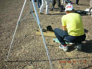 11 6l1. eclipse - Jiayuguan - Gobi Desert - Bill getting ready