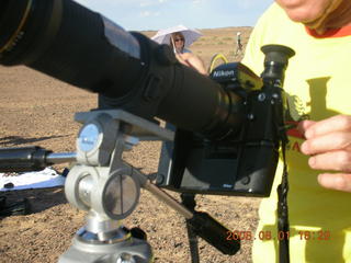 15 6l1. eclipse - Jiayuguan - Gobi Desert - Bill getting ready