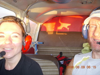 Iryna flying N4372J and Adam