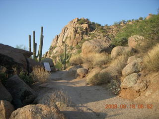 aerial - Pinnacle Peak with its summer-sunrise shadow