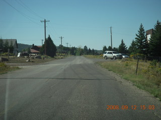 Marcelle driving Land Rover at Pine Valley, Utah