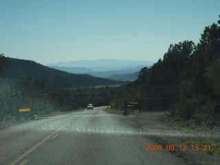road coming back from Pine Valley, Utah