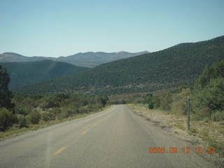 road coming back from Pine Valley, Utah