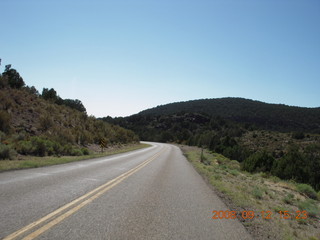 road coming back from Pine Valley, Utah