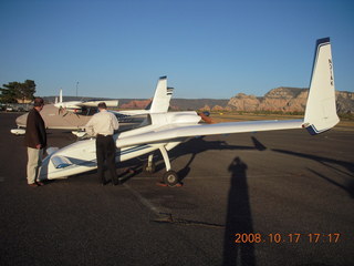 Kevin and John checkout out a Long-EZ at Sedona