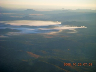 9 6nr. aerial - patchy ground fog near Jerome