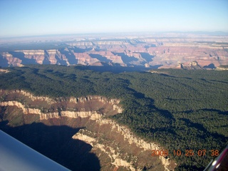 aerial - Grand Canyon just after sunrise