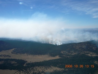 359 6ns. aerial - intentionally set fires - weenie roast near Williams