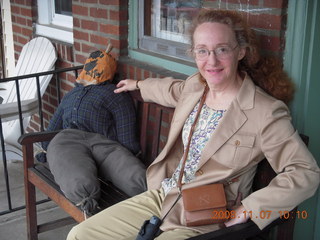 412 6p7. Betsy and Halloween fake guy