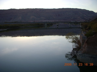 view from new Colorado River bridge in Moab
